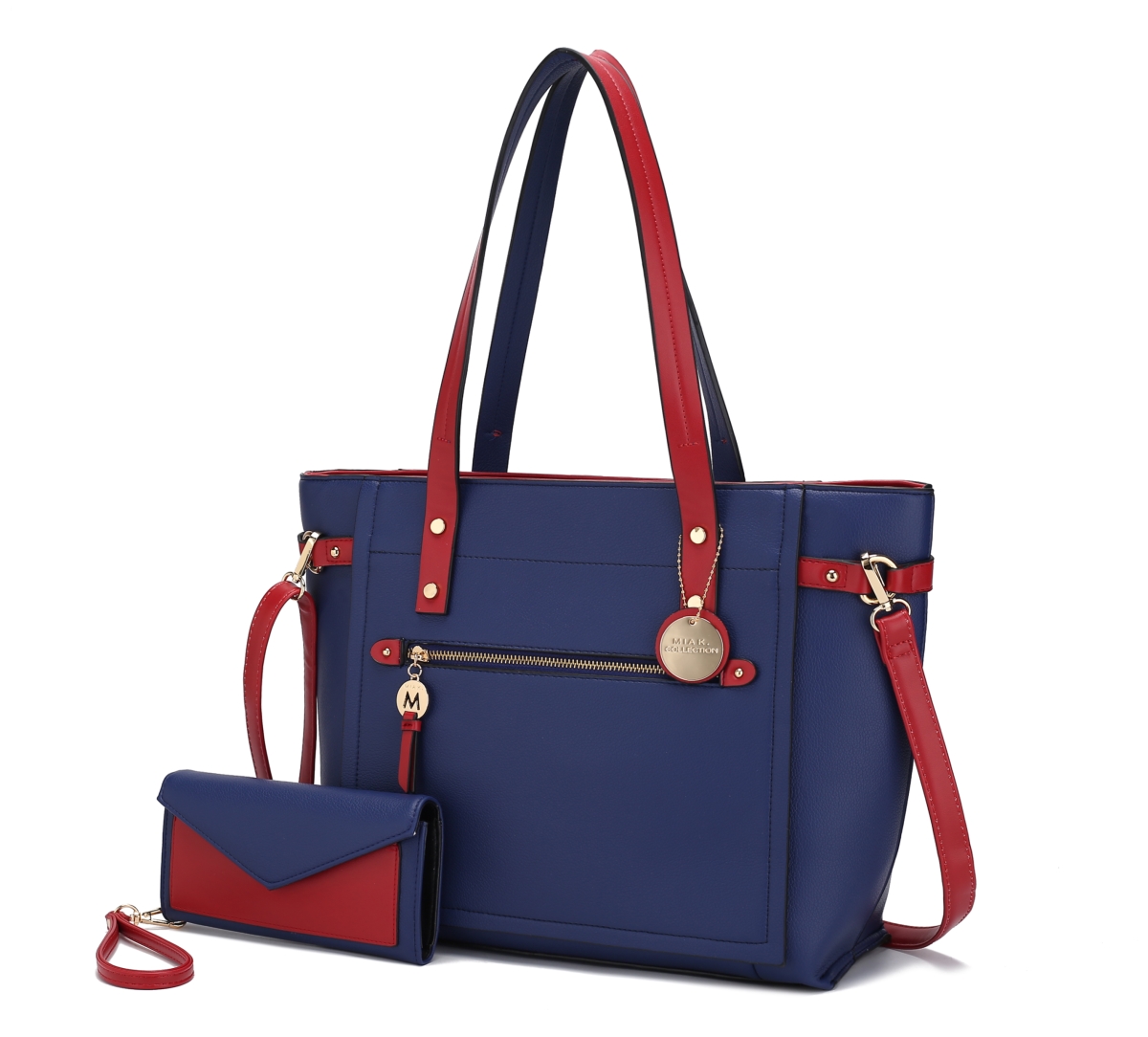 Lotes Andrys Tote Bag&#44; Navy-Wine