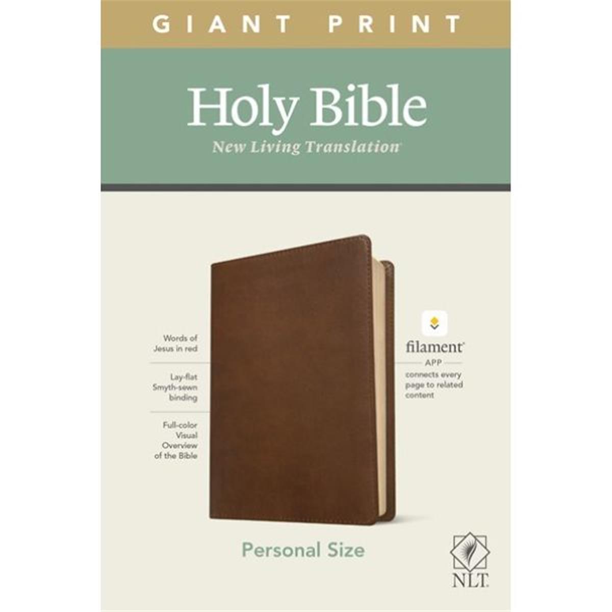Friends are Forever NLT Personal Size Giant Print Bible&#44; Rustic Brown LeatherLike