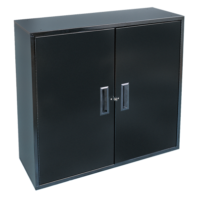 Viewpoint Two Door Metal Storage Utility Cabinet  Black