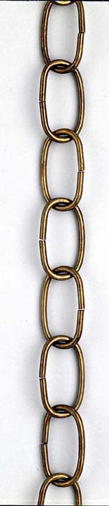 BrilliantBulb 3ft. Antique Brass Decorative Oval Chain  70071