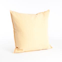 RLM Distribution SARO  20 in. Square Fringed Design Linen Down Filled Pillow - Butterscotch