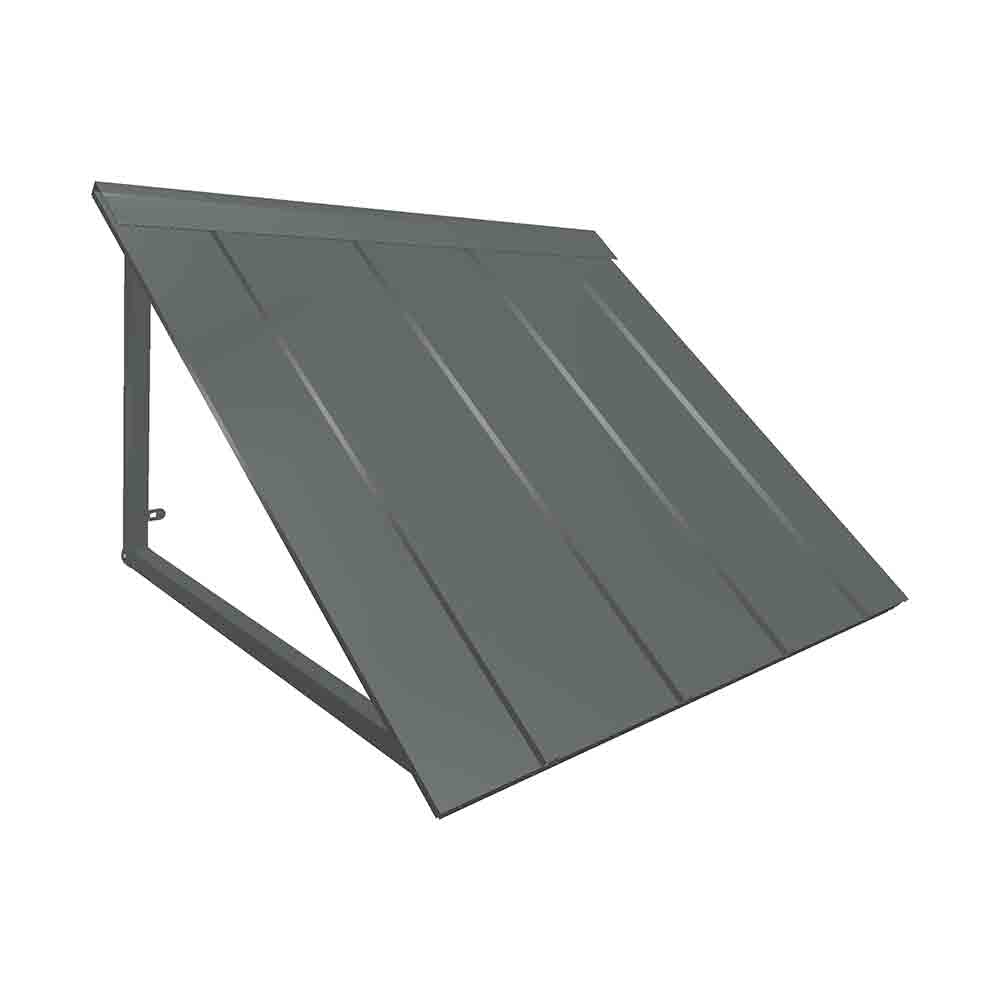 Conservatorio 8 ft. Houstonian Metal Standing Seam Awning&#44; Pewter - 104 x 24 x 24 in.