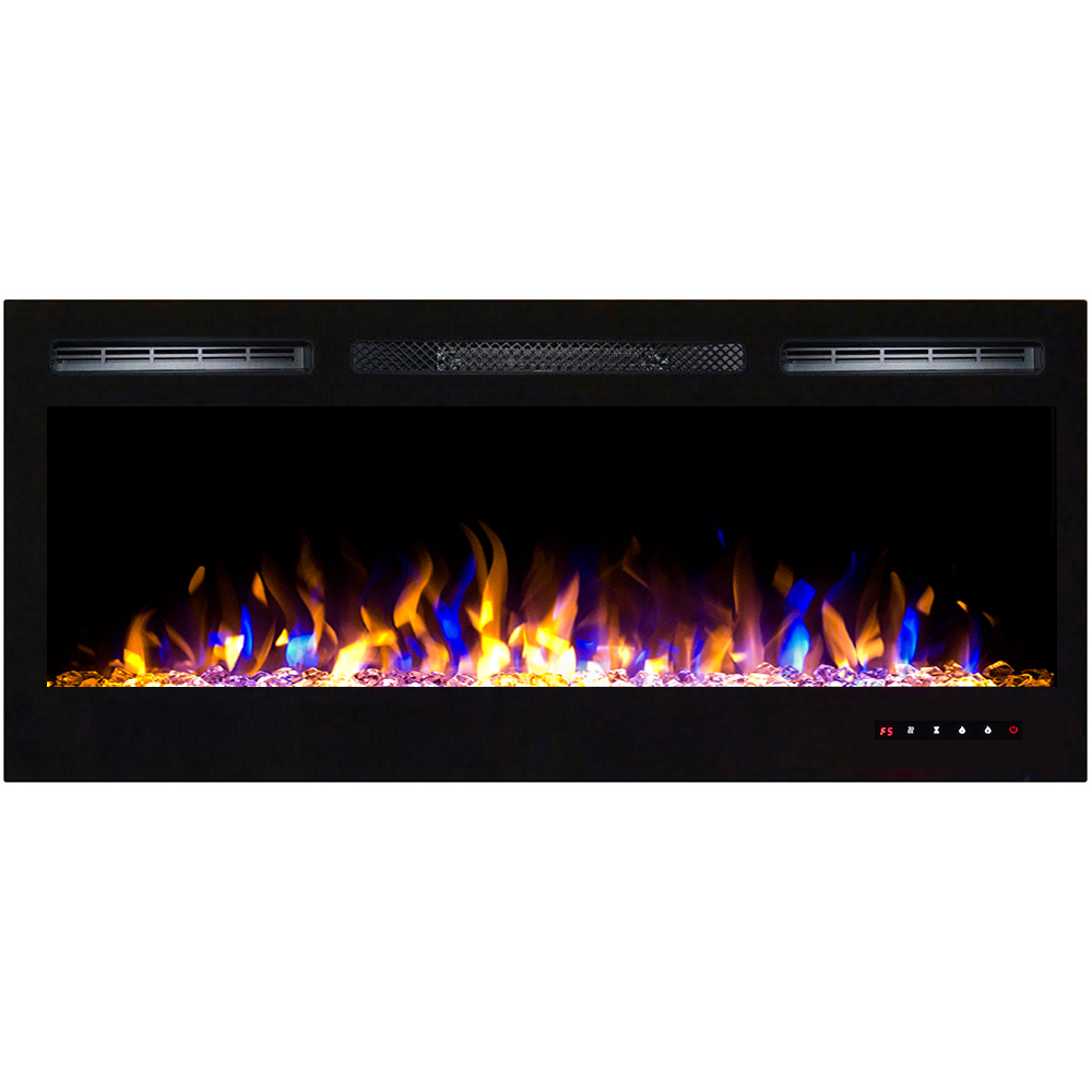 Flowers First Lexington 35 in. Built-in Ventless Recessed Wall Mounted Electric Fireplace - Multi Color