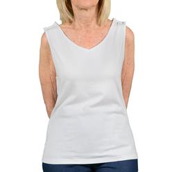 Garmentsvestidos Open Back Adaptive Camisole for Women - Cami&#44; White - Extra Small