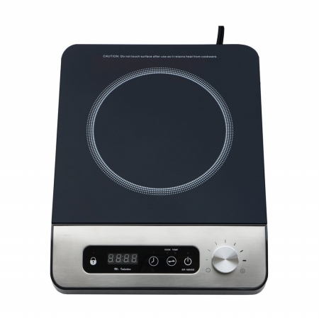 MegaMixer 1650W Induction Cooktop with Control Knob&#44; Black