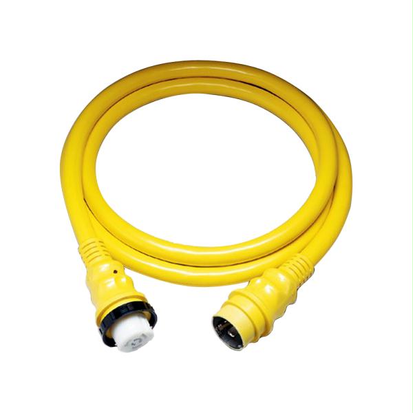 DynamicFunction 50A 125V Shore Power Cable - 50 in. - Yellow