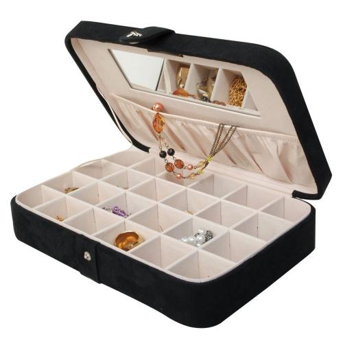 Foyer Supplies Renee Mele & Co  Sueded Jewelry Box with 24 Sections