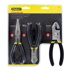 Tool Time Corporation Three-Piece Pliers Set  Forged Stainless Steel  ST -