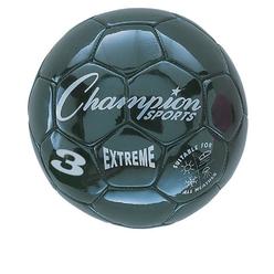 Champion Sports CHSEX3BK 3 Size Extreme Series Soccer Ball - Black