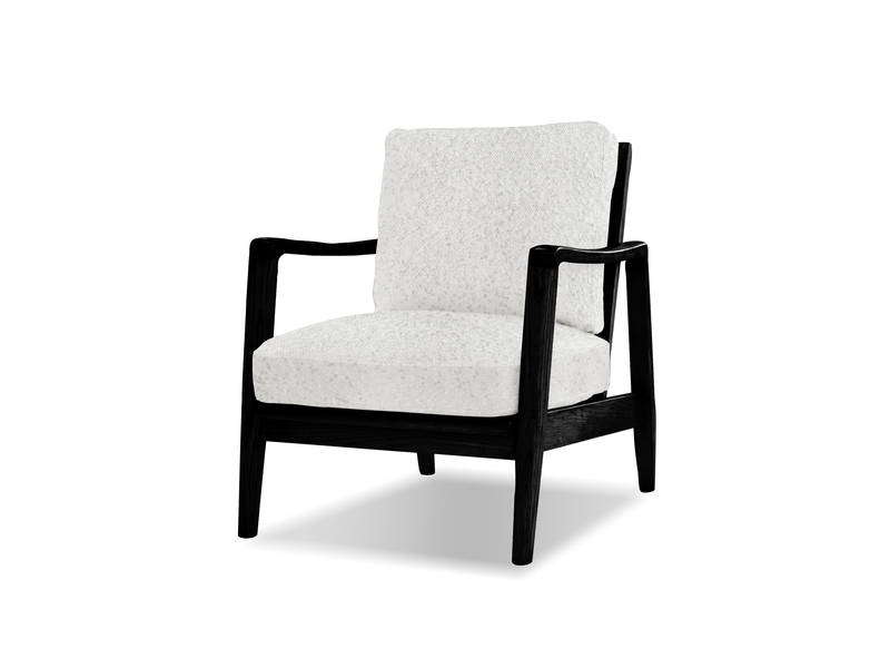 Mobital USA Inc Mobital LCHCRAFBLACVABE 27.2 x 36.6 x 33.9 in. Craftsman Lounge Chair&#44; Black Matte Frame & Vanilla Bean Fabric