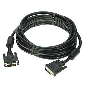 FiveGears 25ft DVI-D Male to Male Dual Link Cable  Black