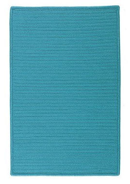 Wall-To-Wall Simply Home Solid - Turquoise 3 ft. square Rug