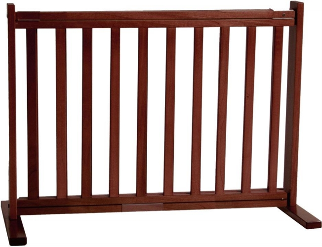 StationX 20 Inch All Wood Small Free Standing Gate - Mahogany
