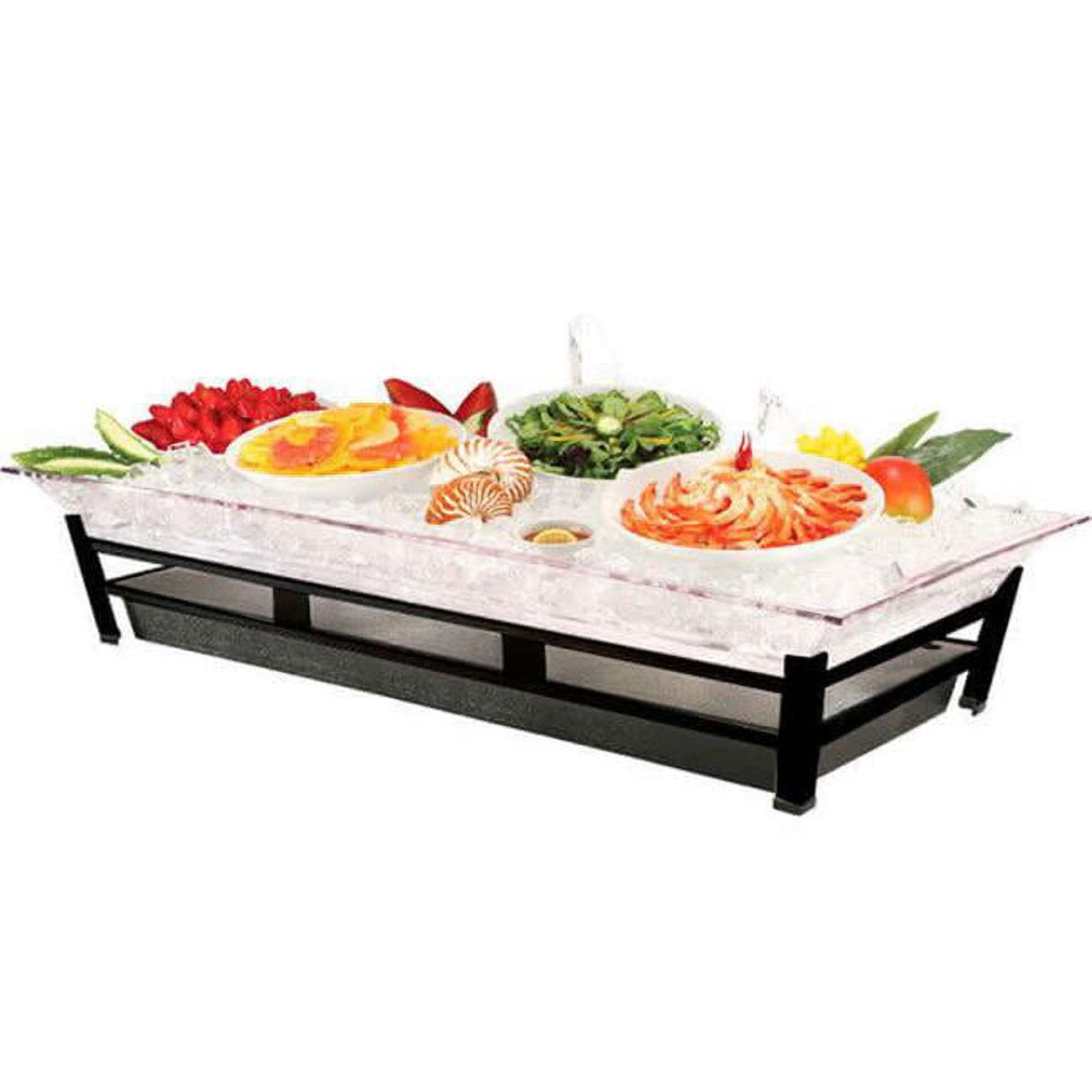 Cal Mil IP2020-13 24 x 48 in. Large Black Ultimate Ice Housing Display with LED
