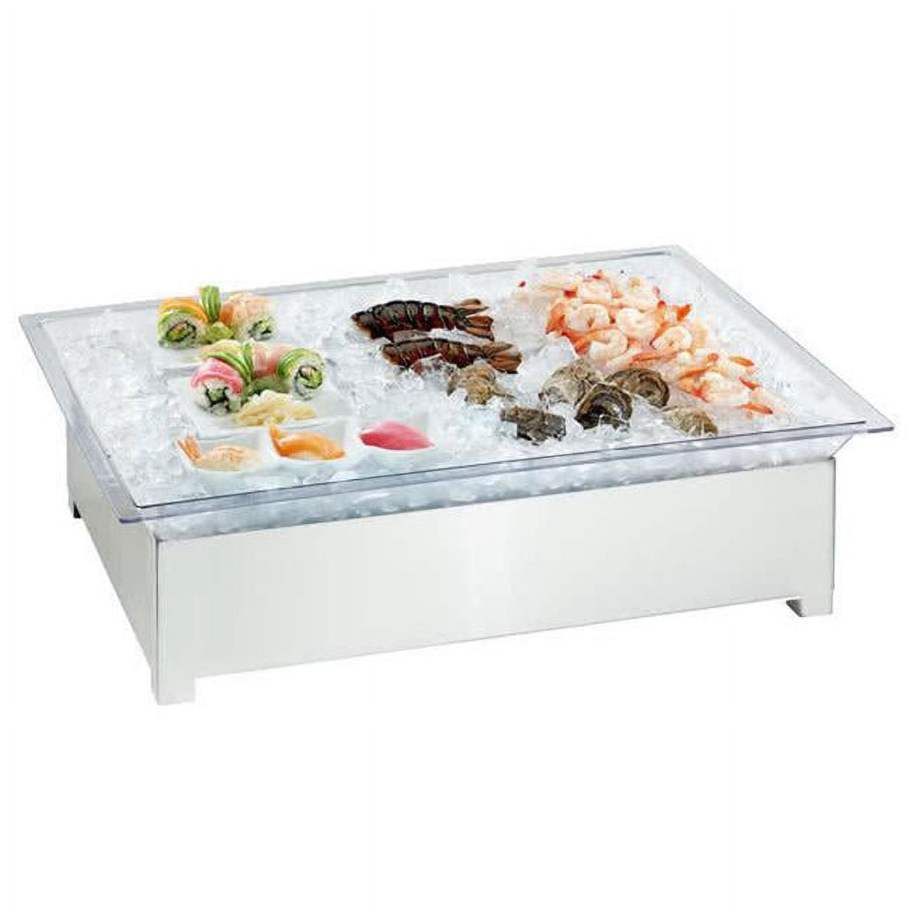 Cal Mil 3033-55 19 x 27 in. Ice Display - Stainless Steel - Silver