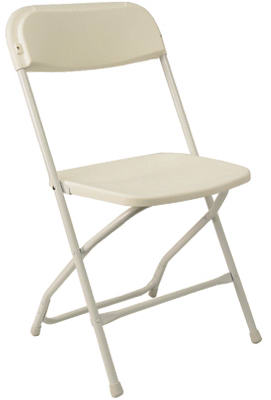 DeluxDesigns 2180 Plastic Folding Chair - White&#44; Pack Of 10