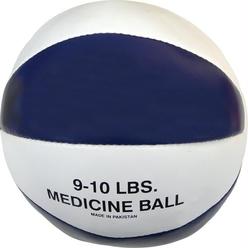 Champion Sports BA045P Syn. Leather Medicine Ball - 9-10 lbs. (blue)