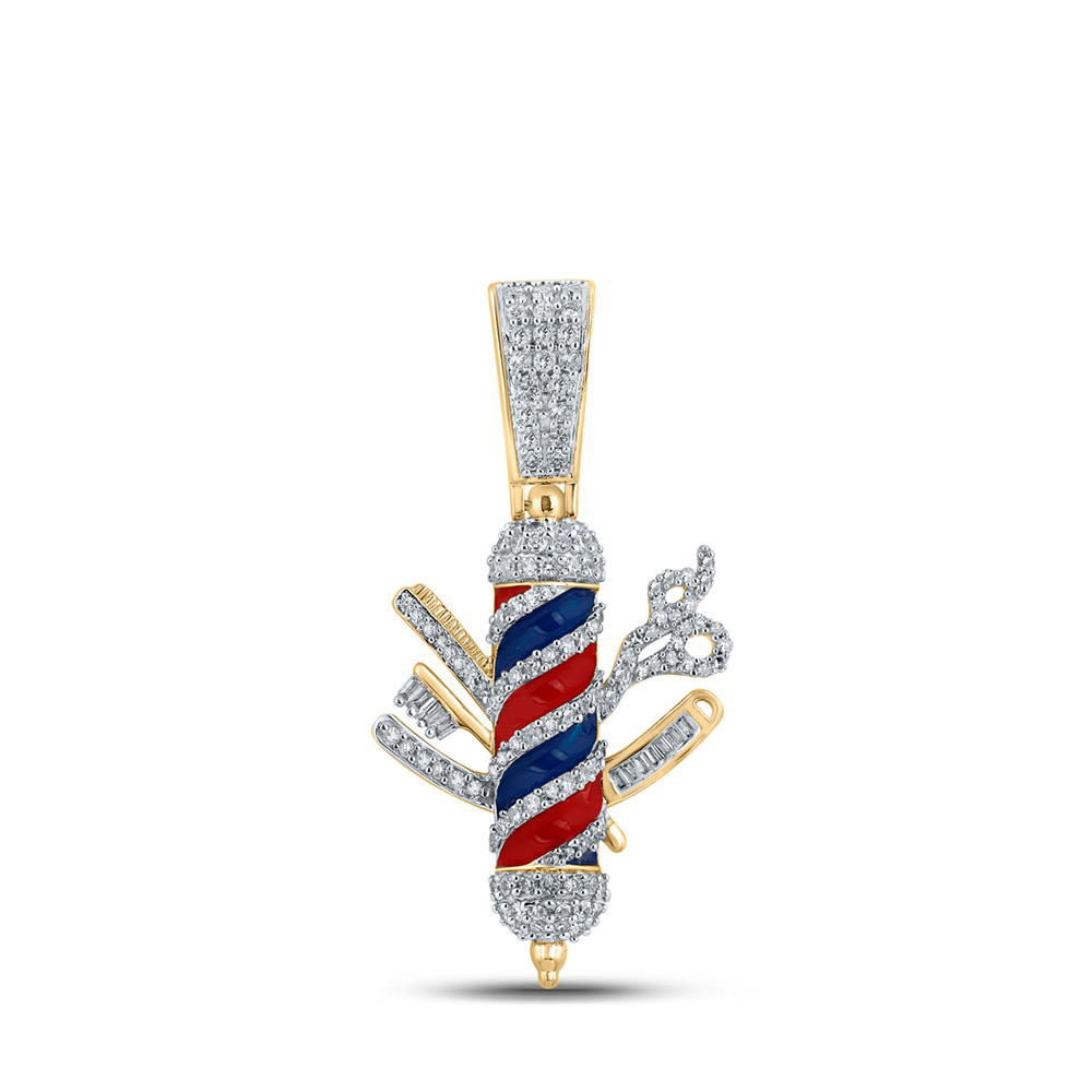 Diamond deals barber pendant