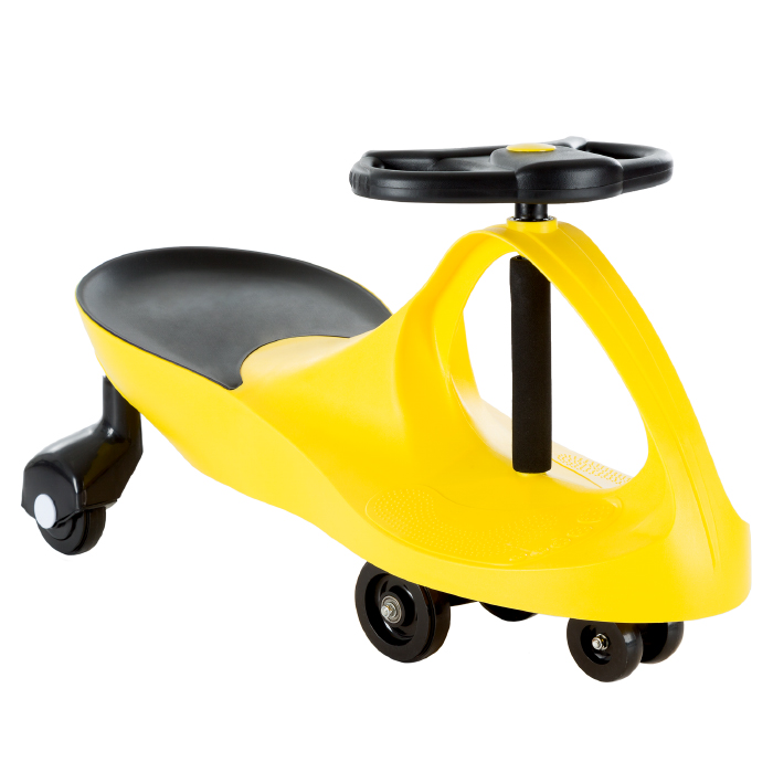 Zigzag Cars 80-1277Y Wiggle Movement to Steer Zigzag Car for Toddlers & Kids&#44; Yellow