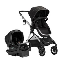EVENFLO COMPANY INC Evenflo 57112255 Pivot Xpand Modular Travel System with SafeMax Infant Car Seat&#44; Stallion Black
