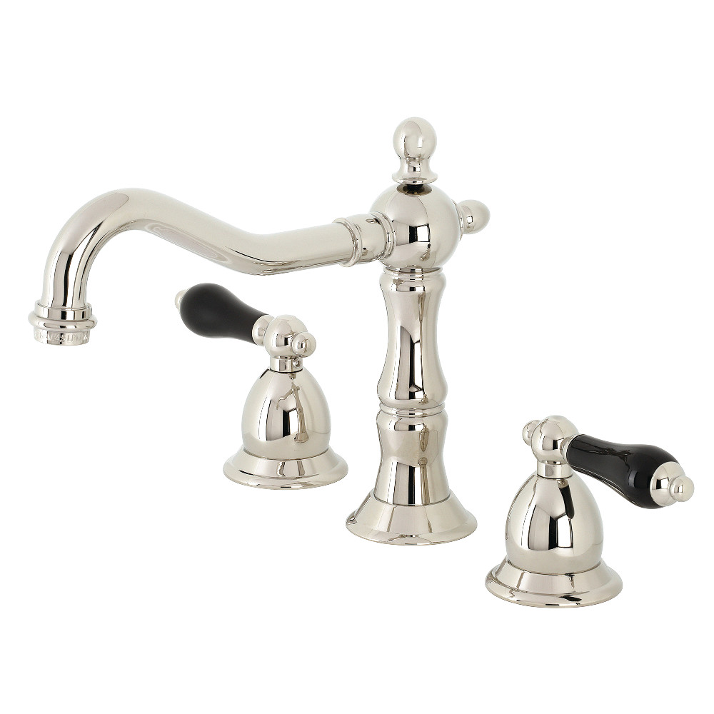 Kingston Brass KS1976PKL Duchess Widespread Bathroom Faucet with Brass Pop-Up, Polished Nickel