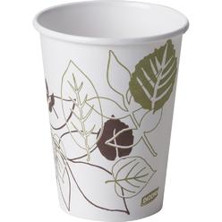 Dixie DXE2342PATHCT 12 oz Pathways Paper Hot Cups, White