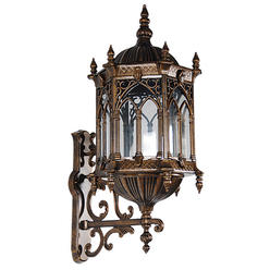 Standalone Gothic Wall Lighted Sconce&#44; Bronze