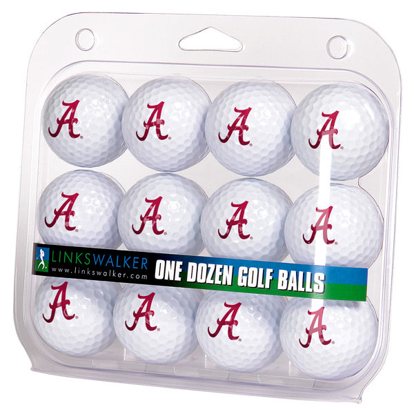 LinksWalker LW-CO3-ACT-DZGB Alabama Crimson Tide-Dozen Golf Balls