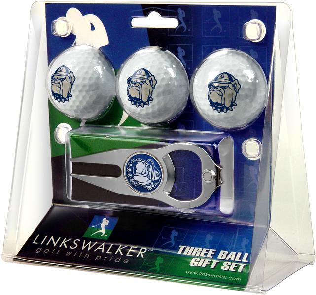 LinksWalker LW-CO3-GEH-3PKT Georgetown Hoyas-3 Ball Gift Pack with Hat Trick Divot Tool