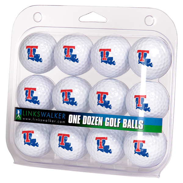 LinksWalker LW-CO3-LTU-DZGB Louisiana Tech Bulldogs-Dozen Golf Balls