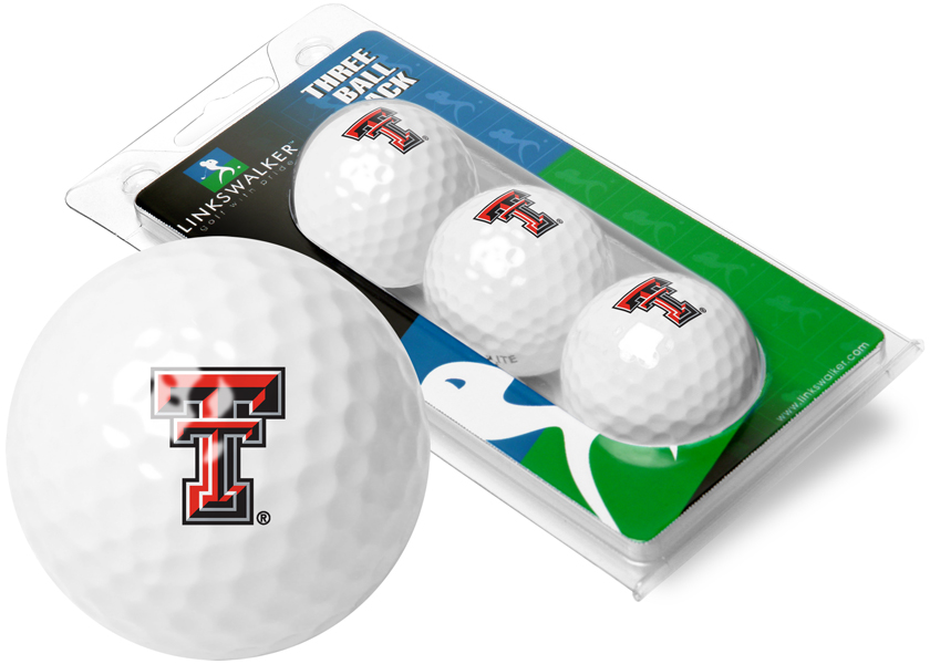 LinksWalker LW-CO3-TTR-GBS Texas Tech Red Raiders-3 Golf Ball Sleeve