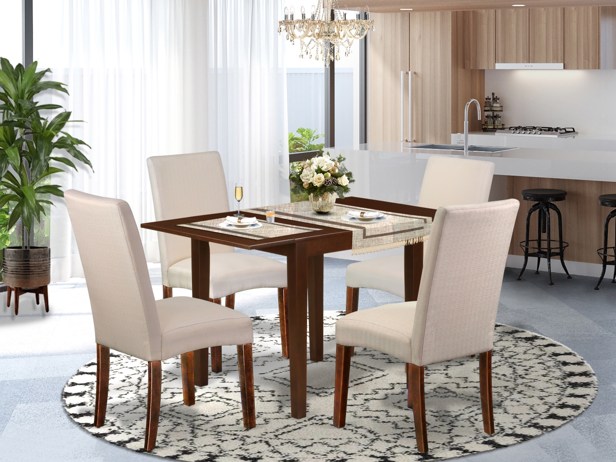 GSI Homestyles 5 Piece Norden Dining Room Table Set - Cream & Mahogany