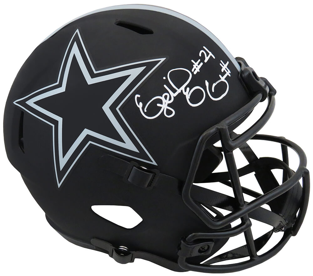 Schwartz Sports Memorabilia ELLREP301 Ezekiel Elliott Signed Dallas Cowboys Eclipse Riddell Full Size Speed NFL Replica Helmet