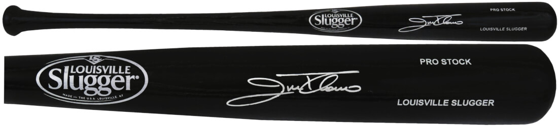 Schwartz Sports Memorabilia THOBAT131 Jim Thome Signed Louisville Slugger Pro Stock Black MLB Baseball Bat