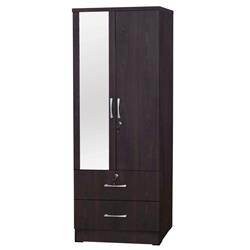 Better Homes NW108-M-TOB Grace Armoire Wardrobe Cabinet with Mirror & Drawers&#44; Tobacco