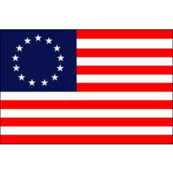 Annin Flagmakers 318200 4 ft. X 6 ft. Cotton Bunting Betsy Ross with Embroidered Stars
