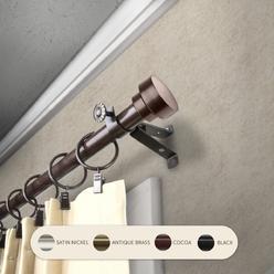 Central Design 4837-667 0.8125 in. Cappa Curtain Rod with 66 to 120 in. Extension&#44; Cocoa