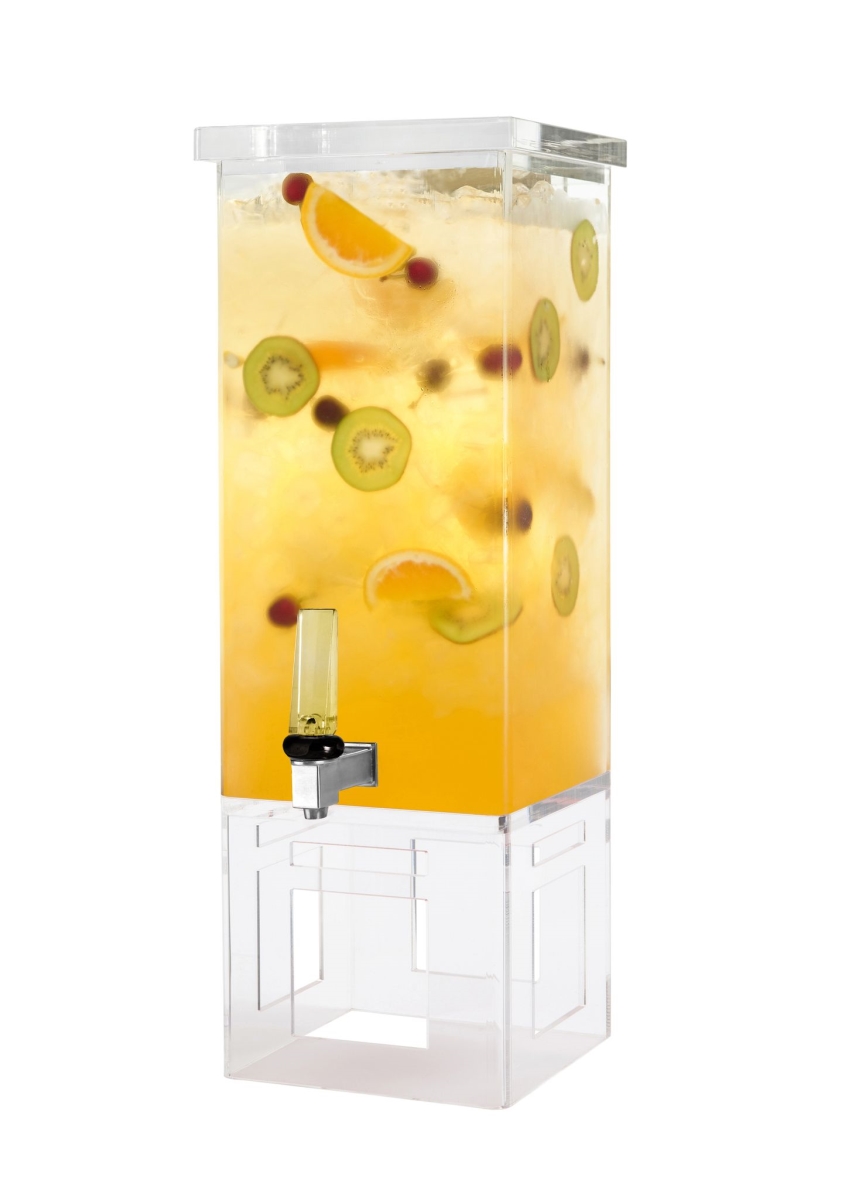 Rossetto Rosseto LD194 3 gal Square Clear Acrylic Base Beverage Dispenser