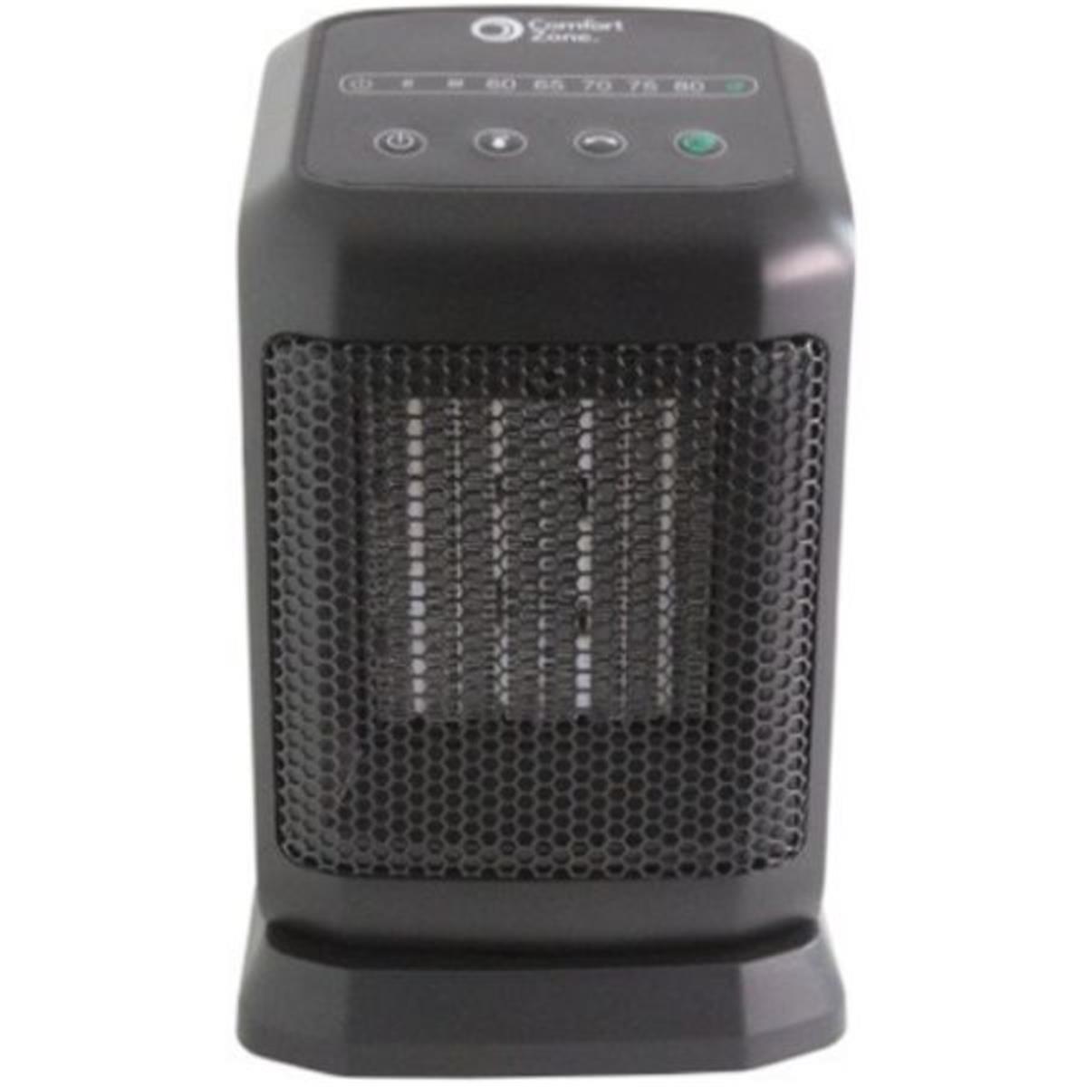 Comfort Zone CZ465EBK 750 & 1&#44; 500W Energy Save Oscillating Ceramic Space Heater with Overheat Protection & Adjustable Thermostat&#44; Bl