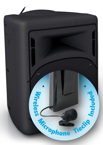 Oklahoma sound corporation Oklahoma Sound PRA-8000-PRA8-6 40 watt Wireless PA System with Wireless Lavalier Microphone