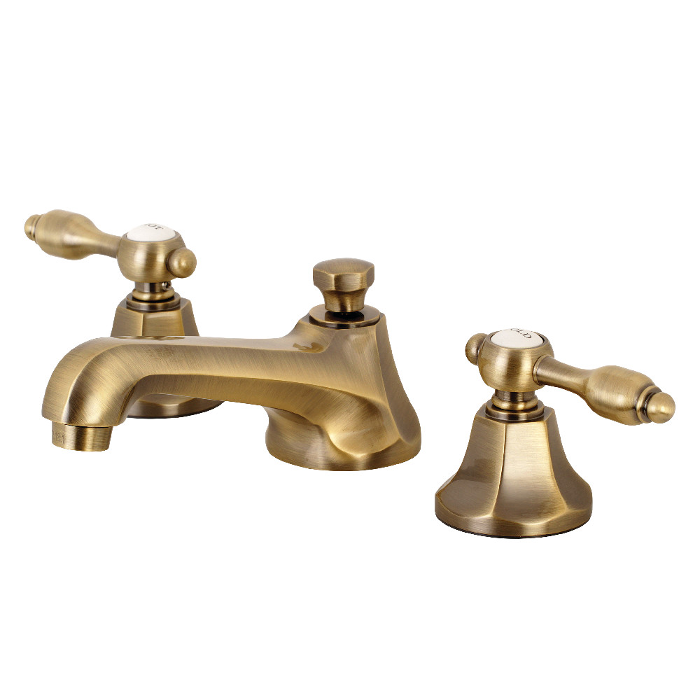 Kingston Brass KS4463TAL Tudor 8&quot; Widespread Bathroom Faucet  Antique Brass