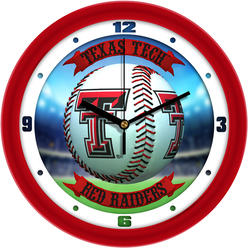Suntyme Suntime ST-CO3-TTR-HRWCLOCK Texas Tech Red Raiders - Home Run Wall Clock