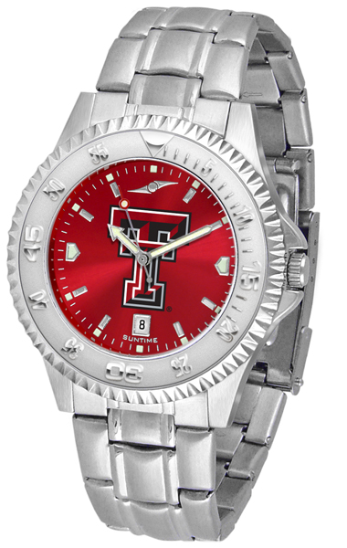 Suntyme Suntime ST-CO3-TTR-COMPM-A Texas Tech Red Raiders-Competitor Steel AnoChrome Watch