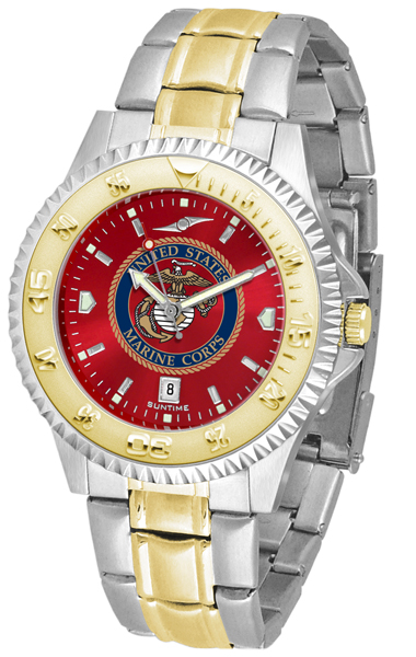 Suntyme Suntime ST-MIL-MAR-COMPMG-A US Marines-Competitor Two-Tone AnoChrome Watch