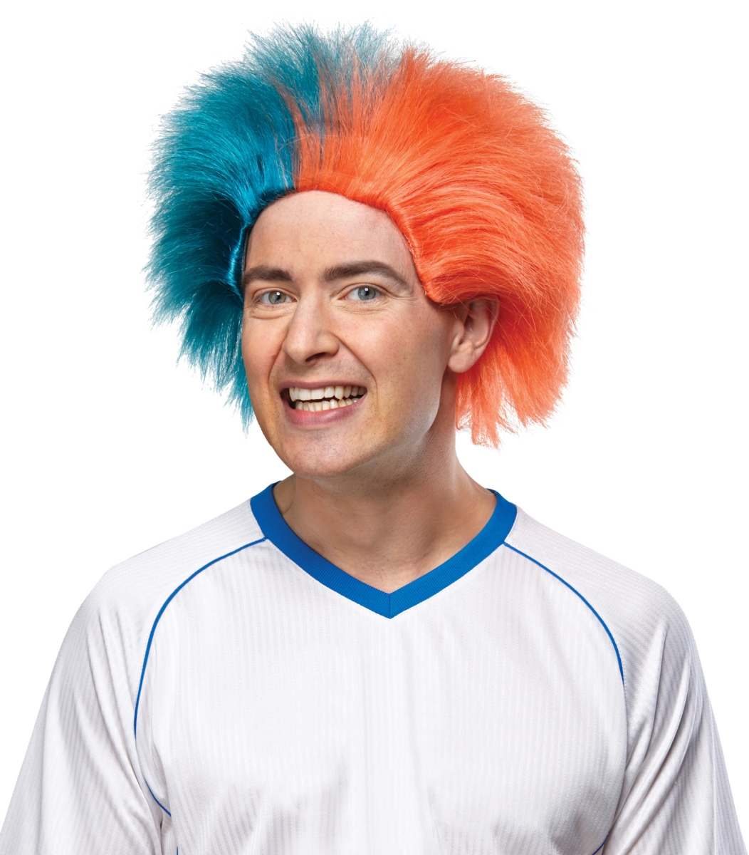 Morris Costumes MR179578 Sports Fun Teal Orange Wig Costume