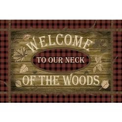 Mayberry Rug CC20603 30X46 30 x 46 in. Cozy Cabin Neck Of The Woods Printed Nylon Kitchen Mat & Rug&#44; Multi Color
