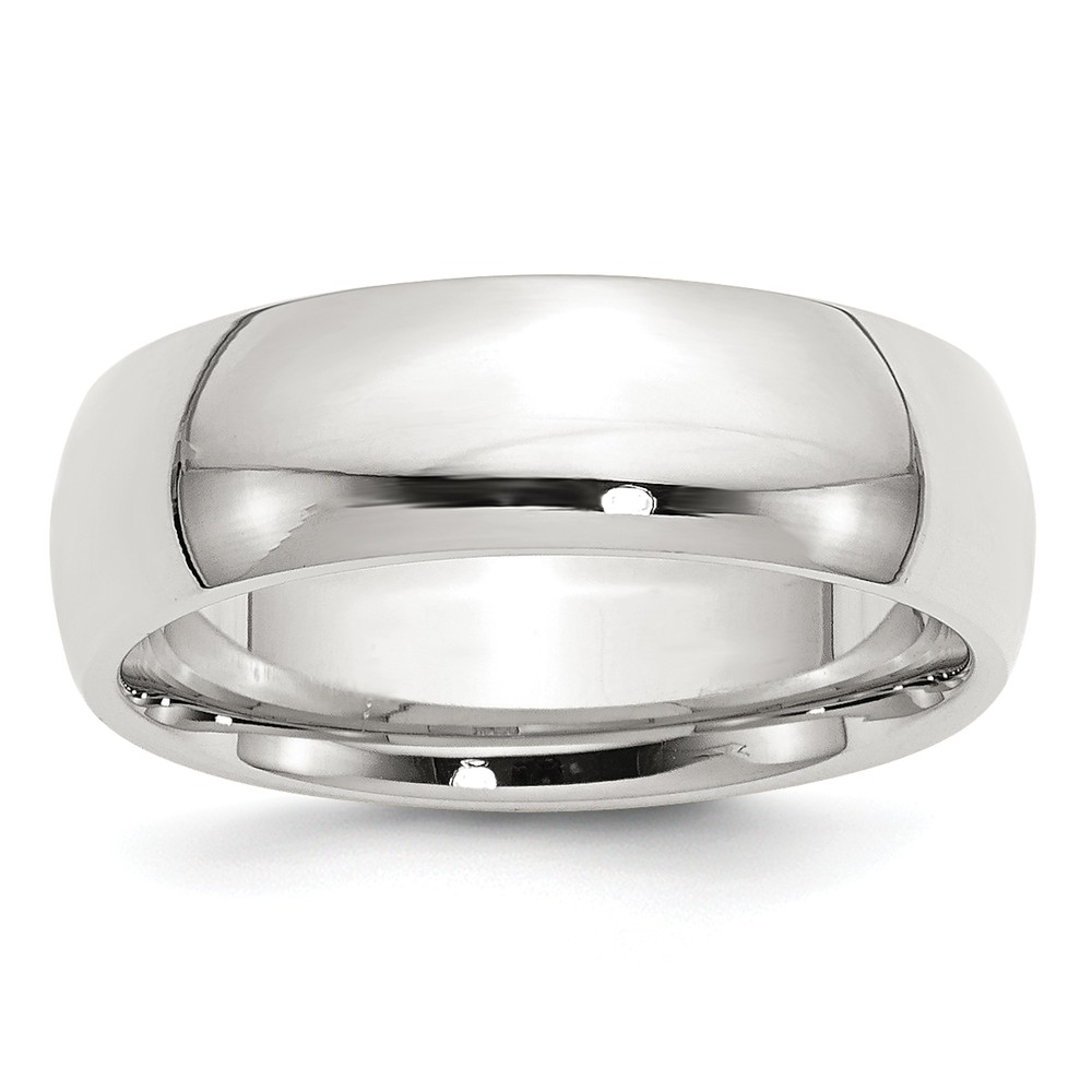 Bridal QCF070-6 7 mm Sterling Silver Comfort Fit Band, Polished - Size 6
