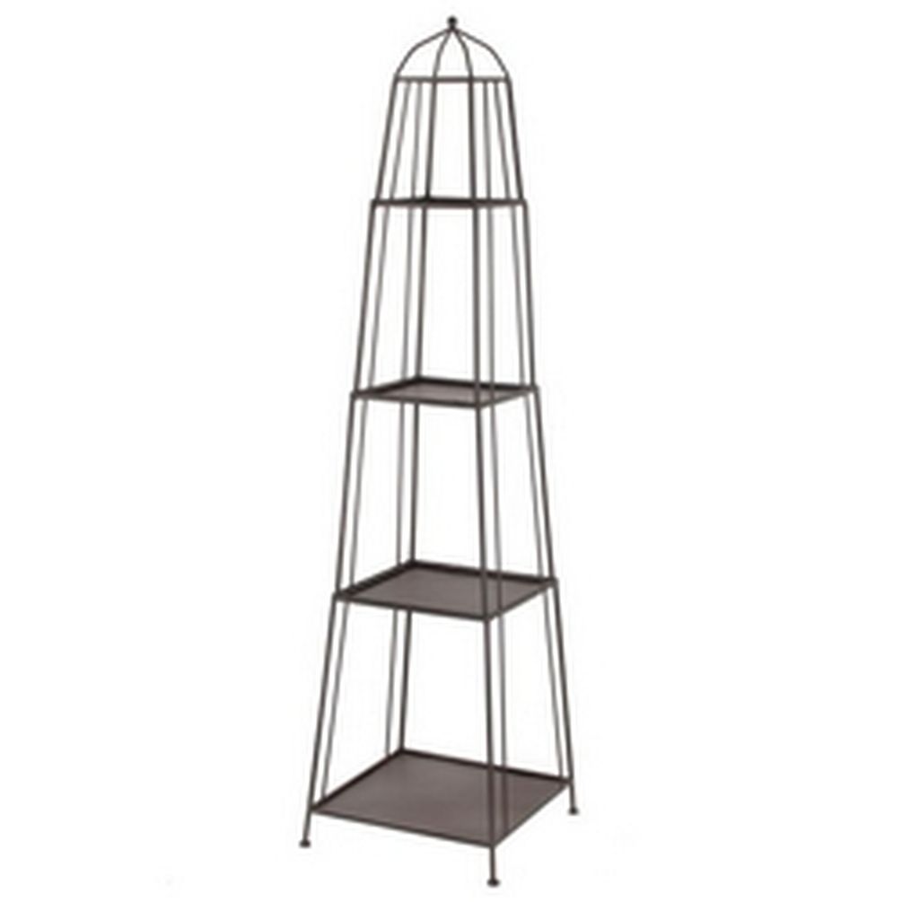 CALLE Brown Metal Obelisk Stackable Stand