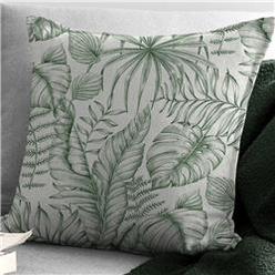 6ix Tailors LIR-LUC-GRE2-CFT-20SQ Liraz Square Decor Pillow with Feather Insert&#44; Green Fern - 20 in.