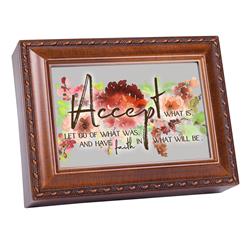 Cottage Garden MB2275 6 x 4 in. Accept What Is, Let Go of What Was Music Box